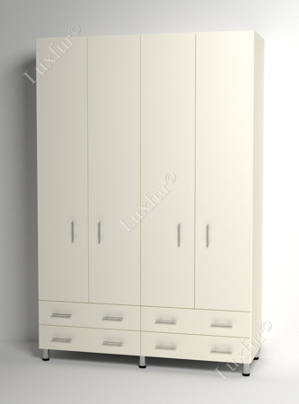 תמונה של ארון ארבע דלתות עם 4 מגירות על במה